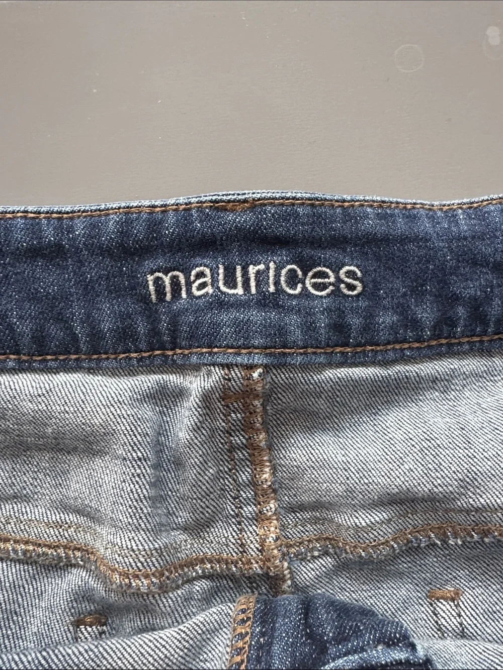 Maurices Distressed Denim Shorts in Dark Blue